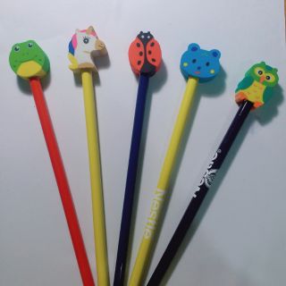 Bút chì kèm gôm hình thú ngộ nghĩnh