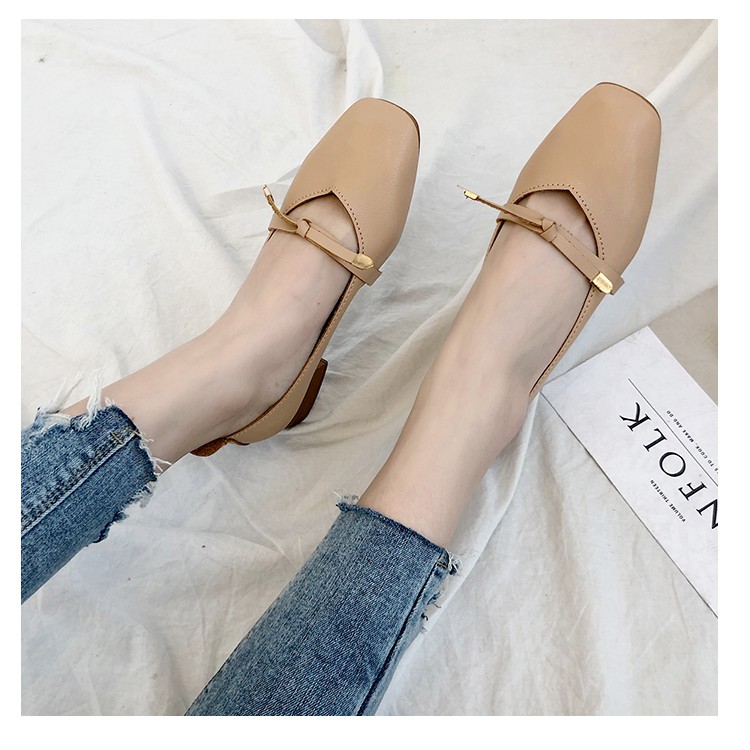 Giày Búp Bê Mũi Vuông Phối Nơ Xinh Xắn Dành Cho Nữ 2021 | BigBuy360 - bigbuy360.vn