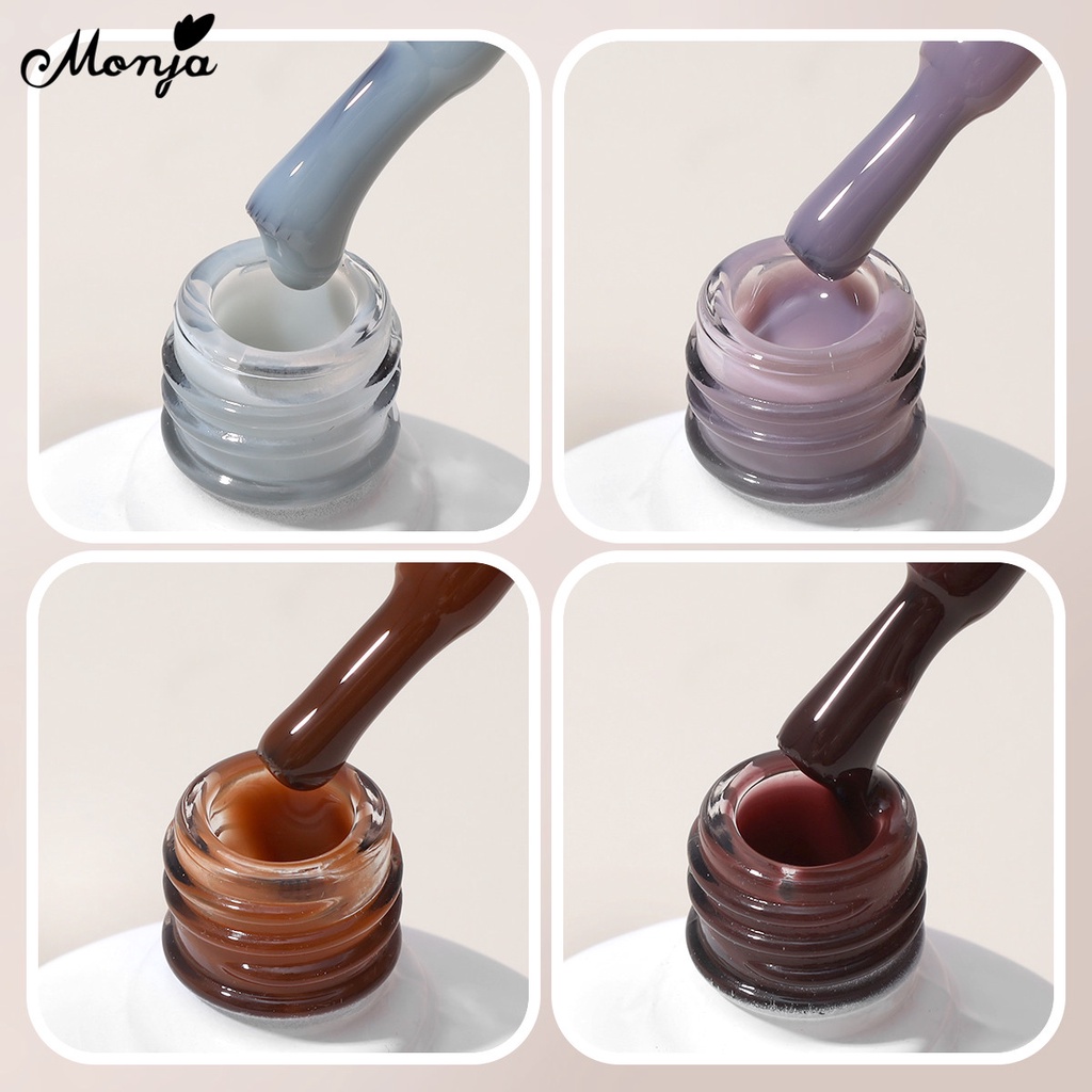 Gel sơn móng tay Monja màu hồng nude mờ 8ml