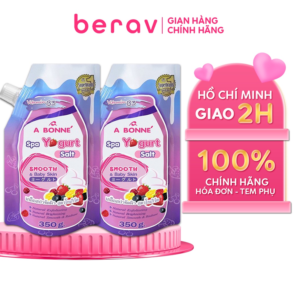 Combo 2 Muối Tắm Sữa Chua A Bonne Tẩy Tế Bào Chết Spa Yogurt Salt Thái Lan 350g