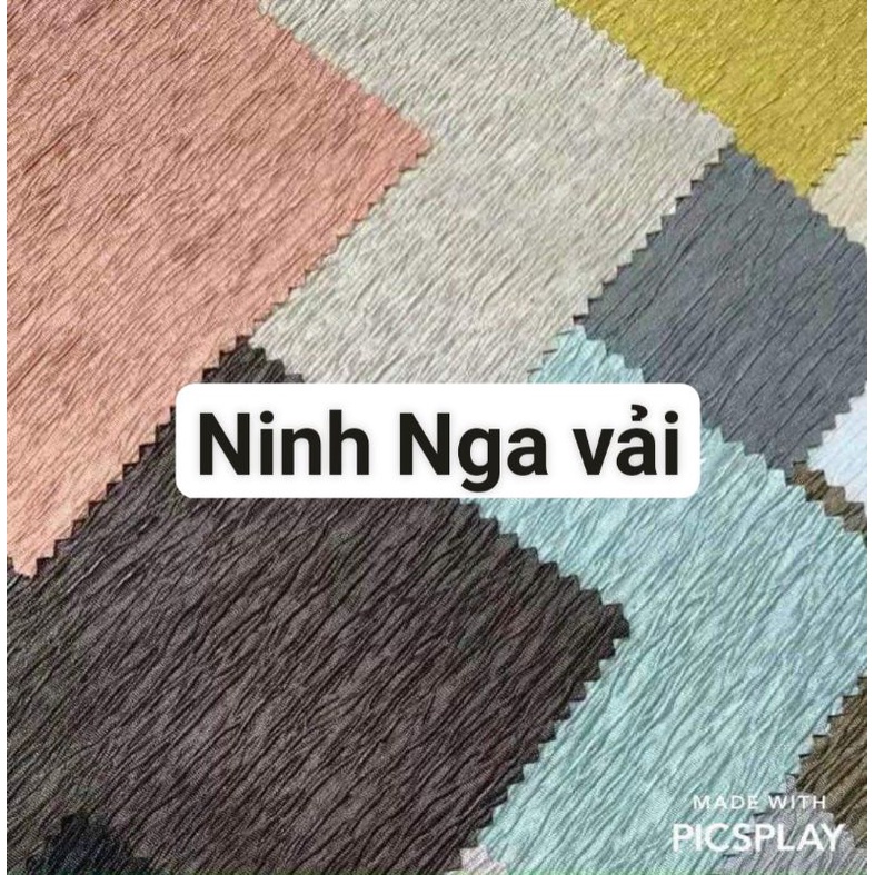 Vải gấm chun nhăn