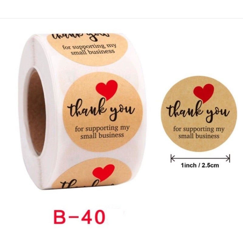 Tem dán chữ Thank you