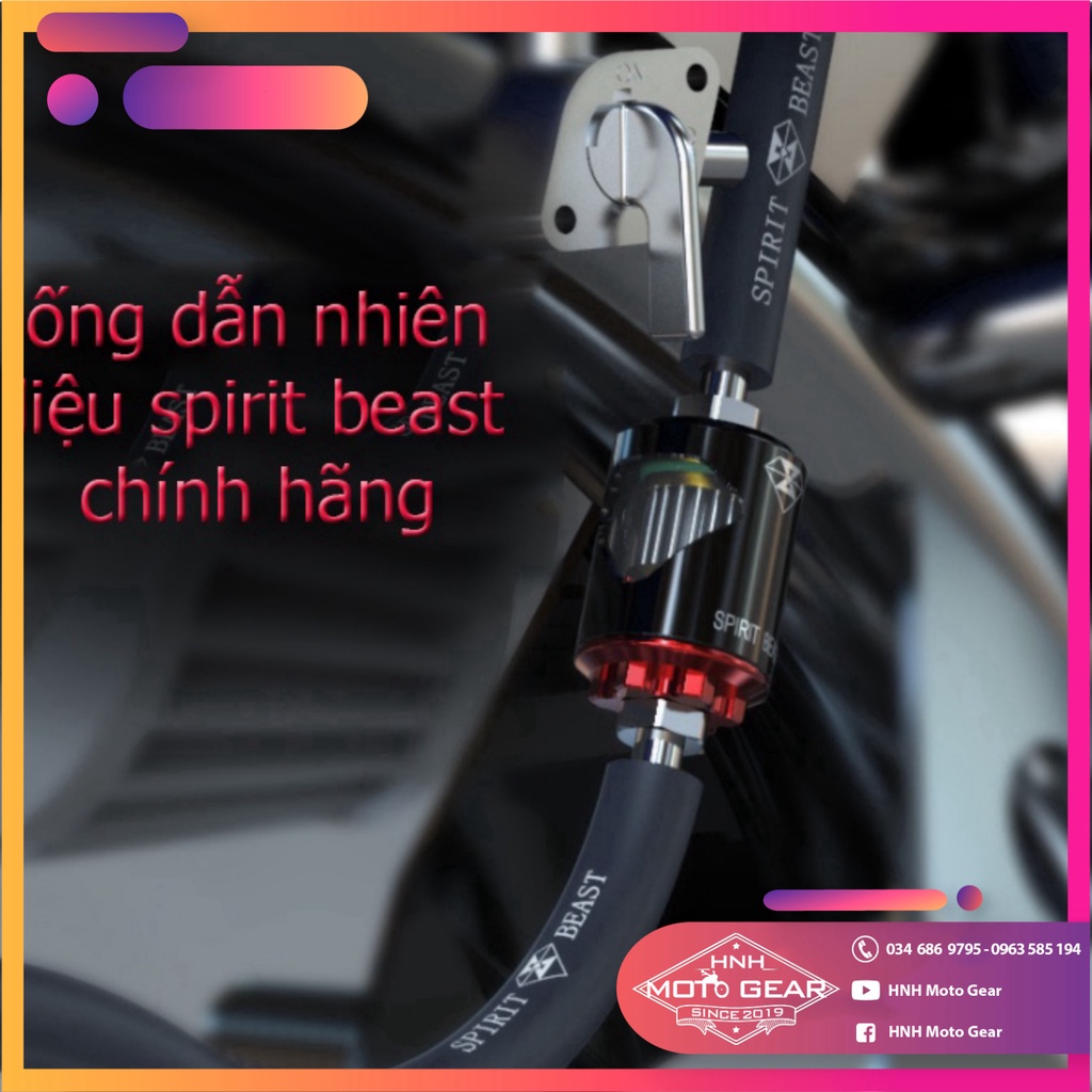 [Mã LIFEAUMAY giảm 10% tối đa 30k đơn 150k] Ống Xăng Dẫn Nhiên Liệu Thừa Dài 100 cm Spirit Beast Chính Hãng