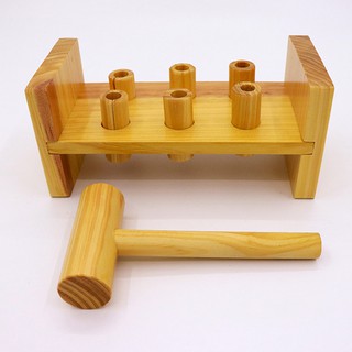 [TỪ 9 THÁNG] BỘ BÚA CỌC GỖ - Rèn luyện lực tay và khả năng cầm, nắm cho trẻ