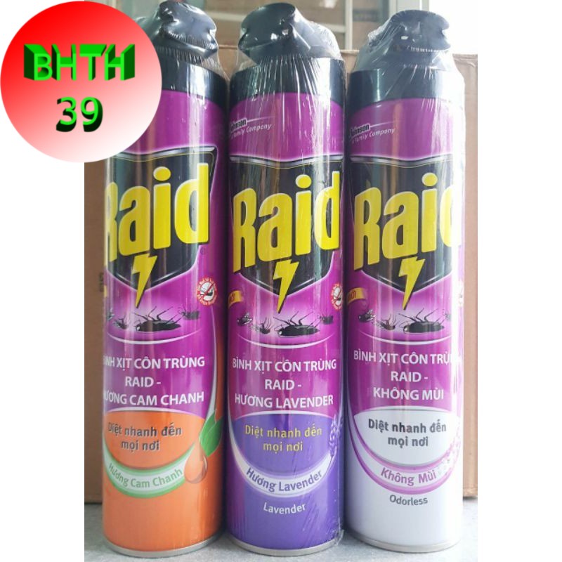 Bình xịt côn trùng Raid chai 600ml