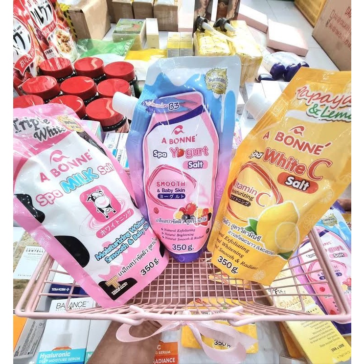Sữa Tắm Muối Bò A Bonne Spa Milk Salt Thái Lan 350gr, Giúp Tẩy Sạch Bụi Bẩn Và Tế Bào Chết