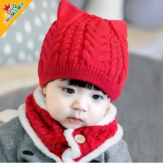 Mũ Len Cho Bé, Nón Len Cho Bé Có Kèm Khăn, Mũ Len Cho Bé Trai Và Bé Gái Từ 6 Tháng Đến 4 Tuổi