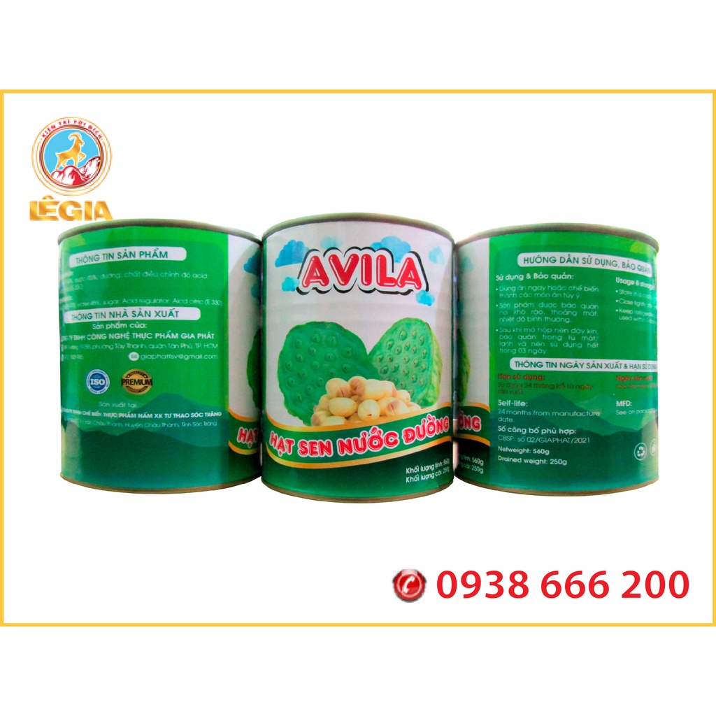 Hạt Sen Nước  Đường AVILA 565G