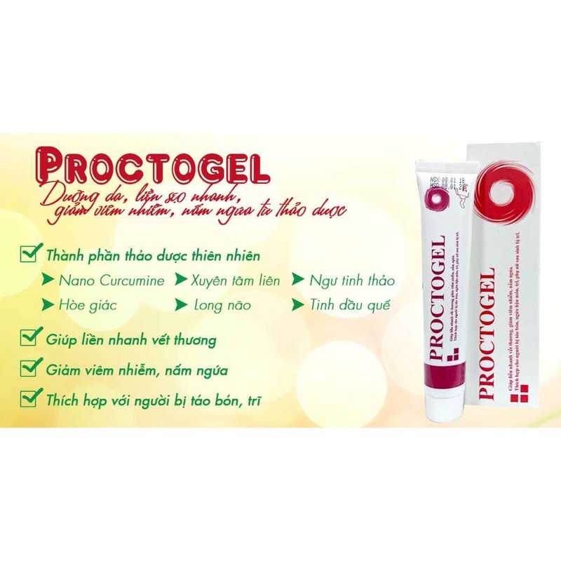 Proctogel - gel bôi trĩ tube 20g