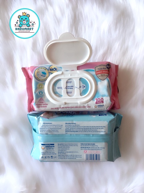 Khăn ướt Bobby 80 tờ/100 tờ không mùi/có mùi hương