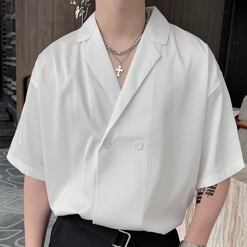 Áo Sơ Mi Tay Ngắn Dáng Rộng Thời Trang Mùa Hè Hàn Quốc Cho Nam Size M-2XL Áo thun By Ukiểu HongKong áo phông tay lỡ form rộng unisex nam nữ