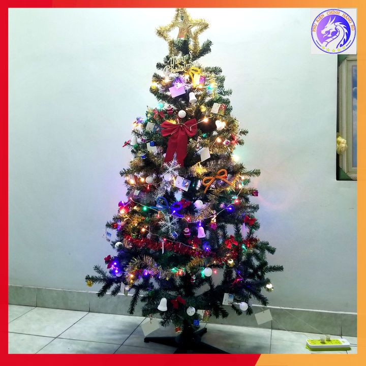 Cây thông noel 1m5 tặng kèm set phụ kiện trang trí giáng sinh đẹp lung linh