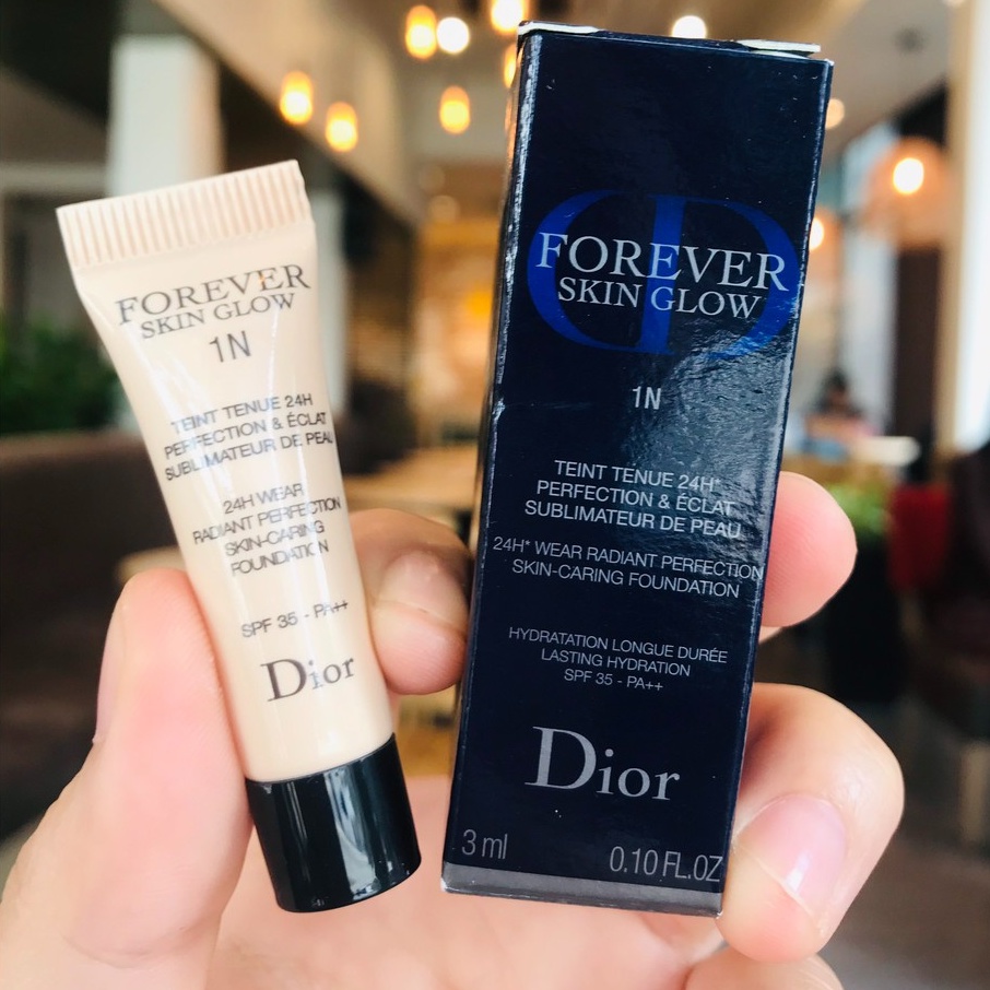 Kem Nền Dior Forever Skin Glow 24h Wear Radiant Perfection Skin-Caring Foundation Mini 3ML mini tông 1N và tông 2N