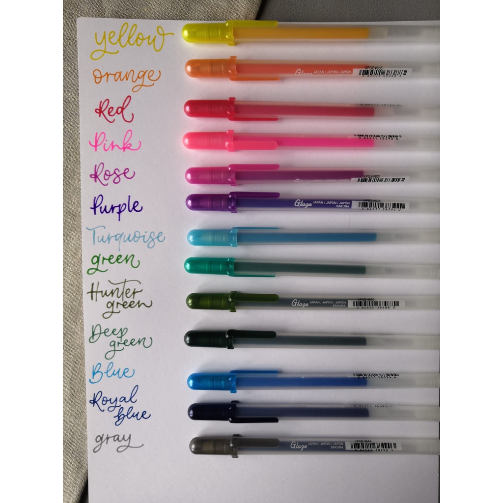 Bút bi Gel mực nổi 3D, bóng sáng để vẽ trang trí Sakura Gelly Roll Glaze - Ngòi 0.6mm