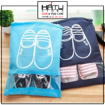 Túi đựng giày dép vải dù dây rút chống bụi ẩm mốc, bỏ vali du lịch