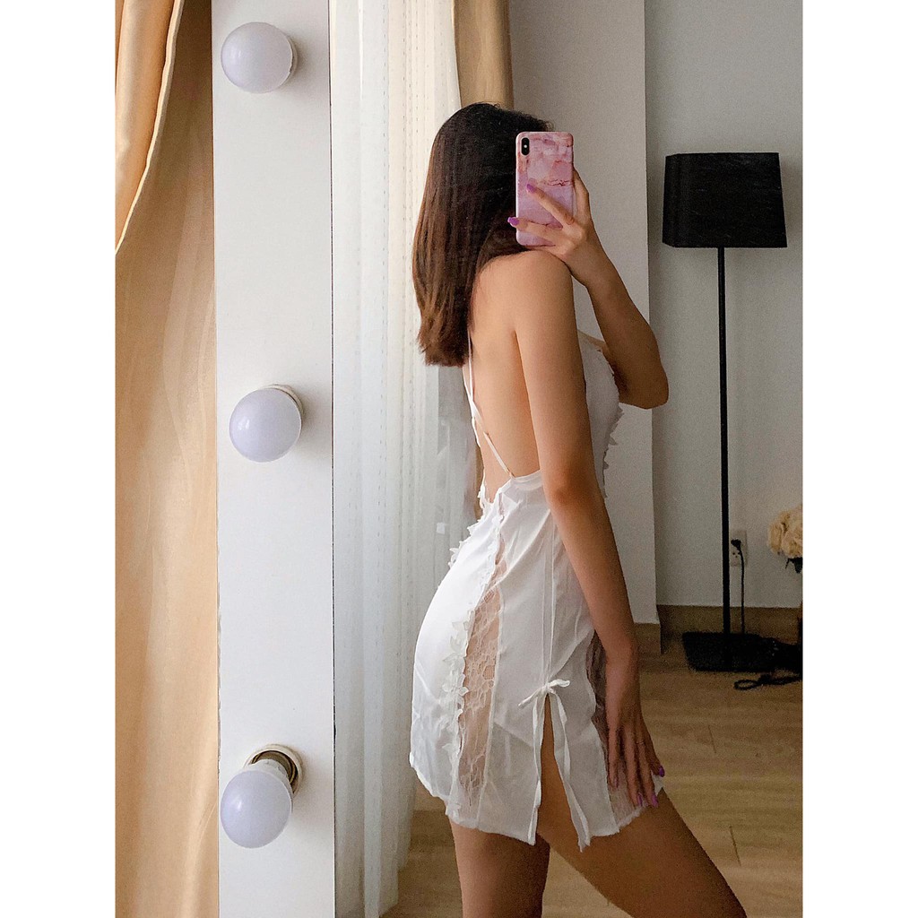 ♥️Q11.HCM♥️ [LL526] Váy ngủ sexy quyến rũ - Đầm ngủ satin lụa cô chủ nhỏ chuyên sỉ