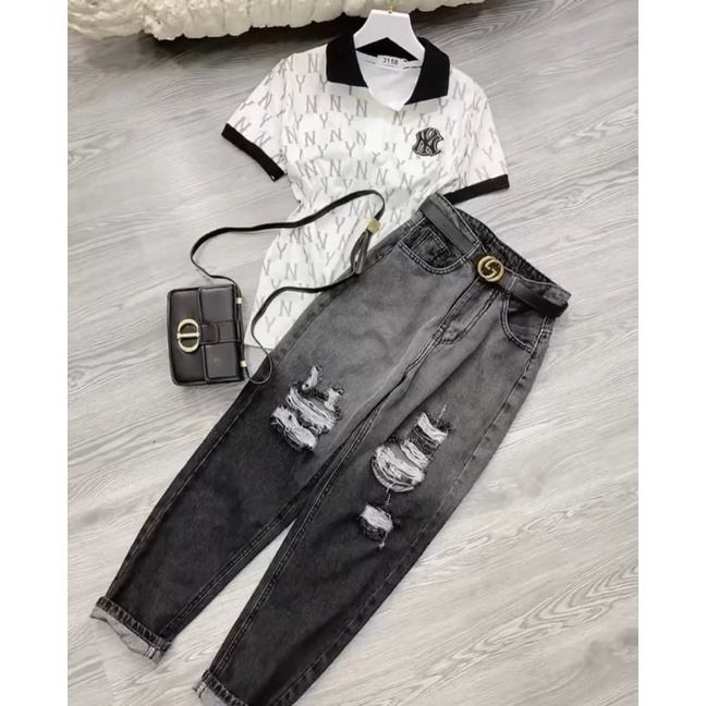 Quần jeans baggy 9 tấc mã 52 - TA alohashop91