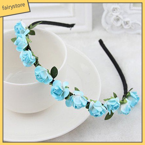 Băng đô cài tóc đính hoa hồng xinh xắn thời trang