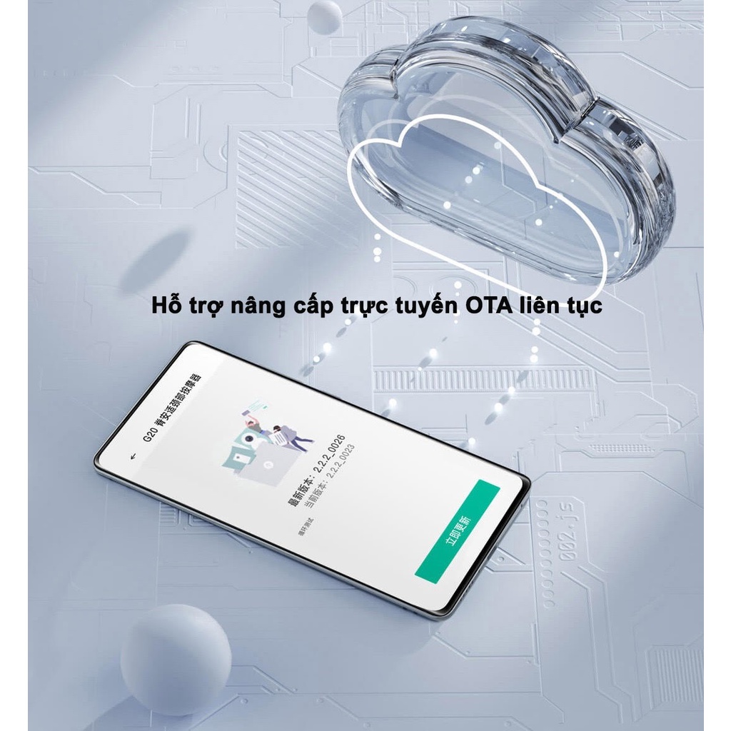Máy massage cổ vai gáy Jeeback G20 thế hệ mới cho người làm văn phòng sử dụng sóng EMS, có điều khiển và kết nối app