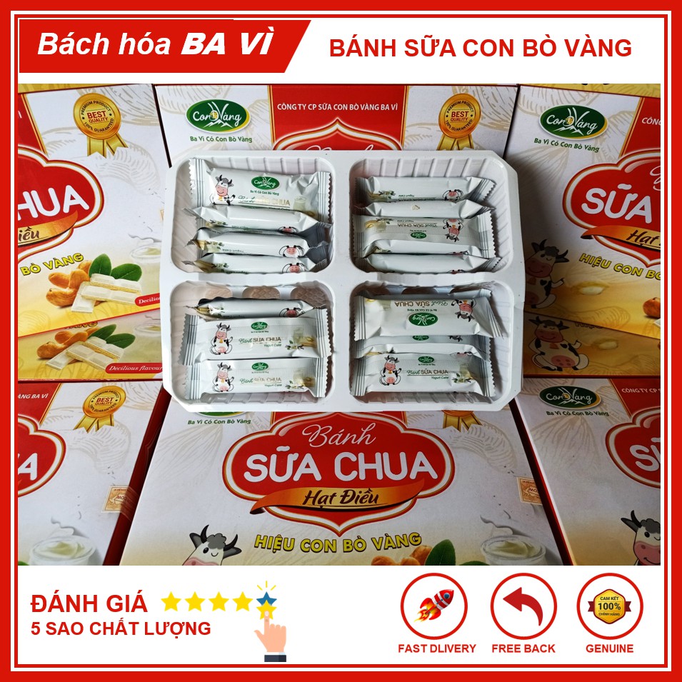 Bánh Sữa Chua Nhân Hạt Điều Con Bò Vàng Ba Vì 300g