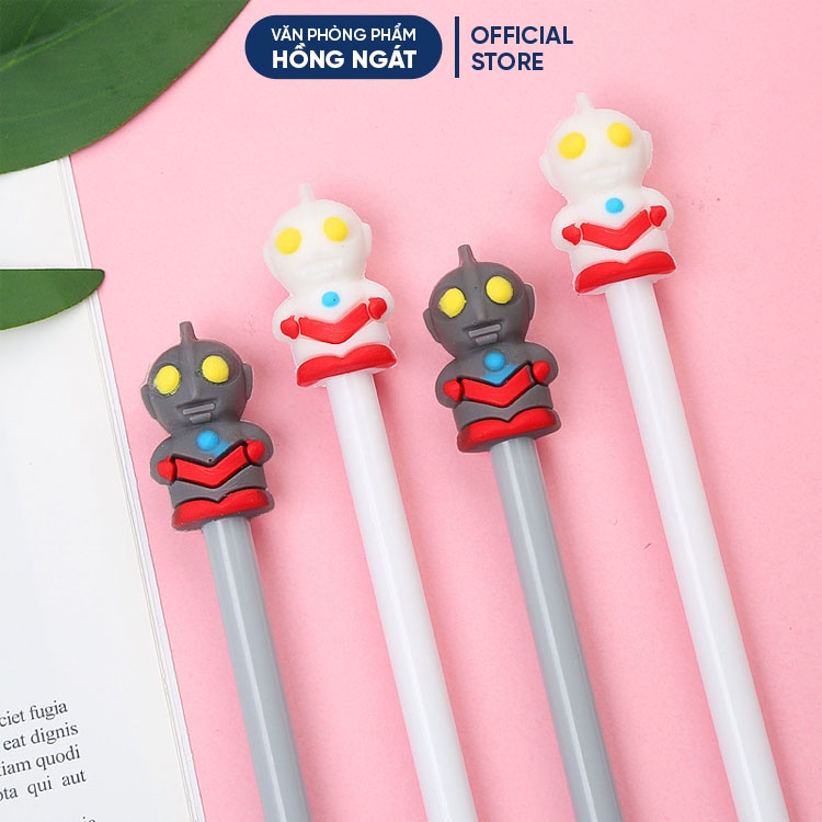 Bút bi cute người ngoài hành tinh, bút bi nước mực gel đen ngòi 0.5mm nhiều màu dễ thương đồ dùng học tập B23