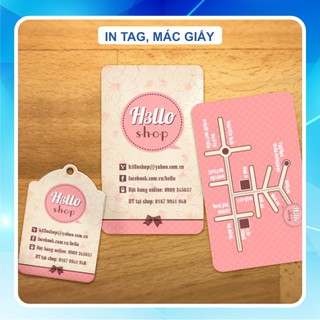 In tag, in mác quần áo theo yêu cầu, giấy c300, in ofset, đục lỗ thành phẩm