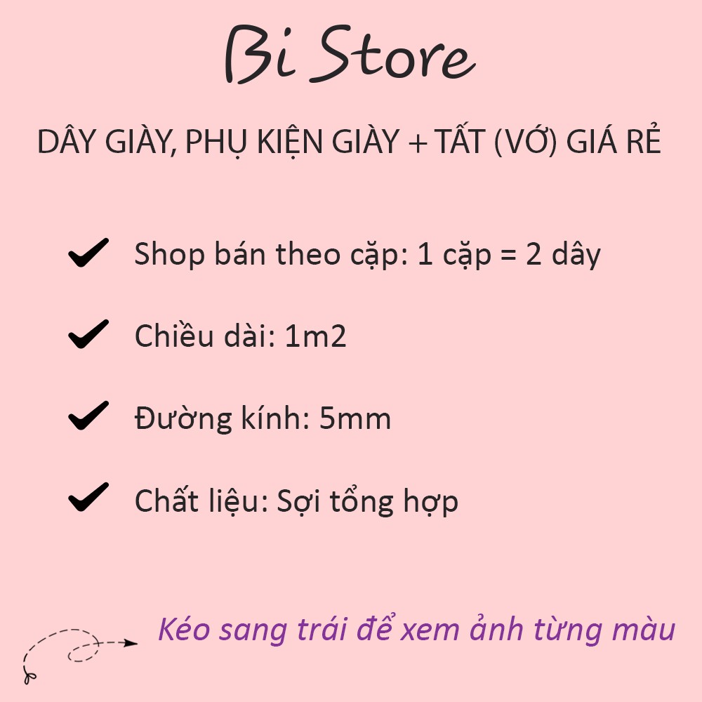 Dây giày tròn Yeezy, Balenciaga, MLB,... phù hợp với các loại giày thể thao