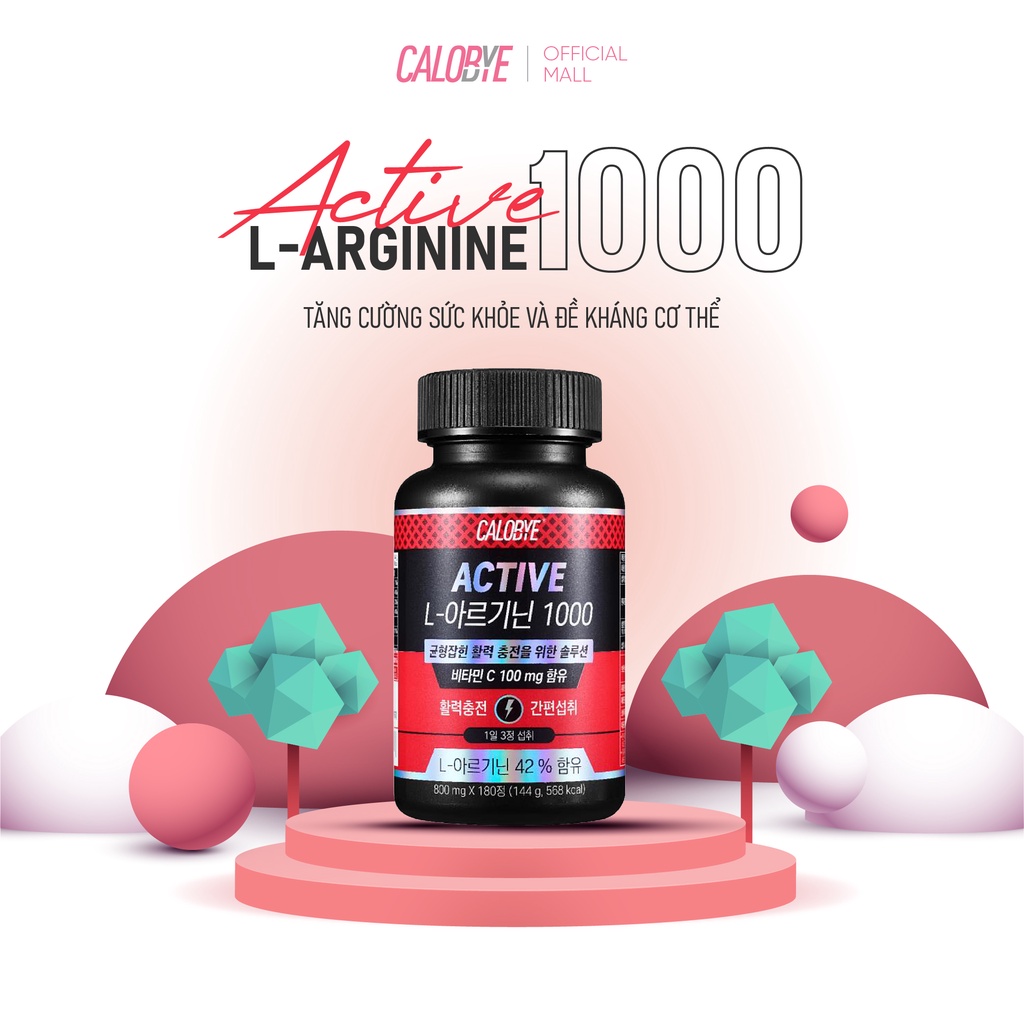 Viên Uống Tăng Cường Sinh Lực, Bổ Sung Năng Lượng Calobye Active L-Arginine 1000