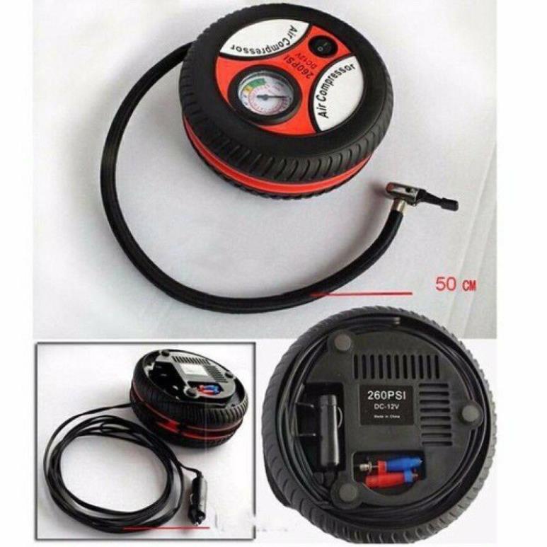 Bơm lốp tròn ô tô mini đa năng chính hãng(BH6T)