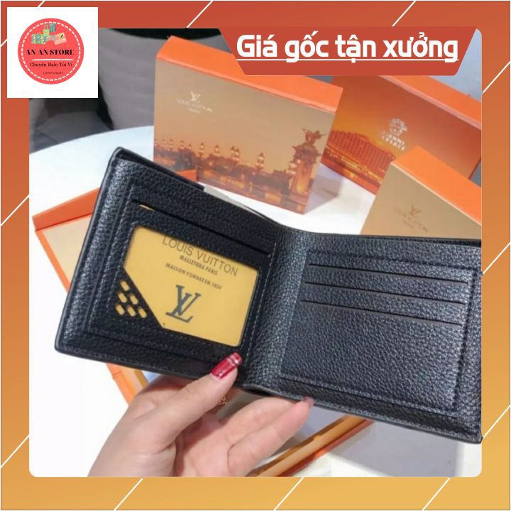 Ví Da Nam LV [FULL BOX] Bóp da nam cao cấp nhiều ngăn tiện lợi,sang trọng và lịch lãm.Hình ảnh shop tự chụp T080