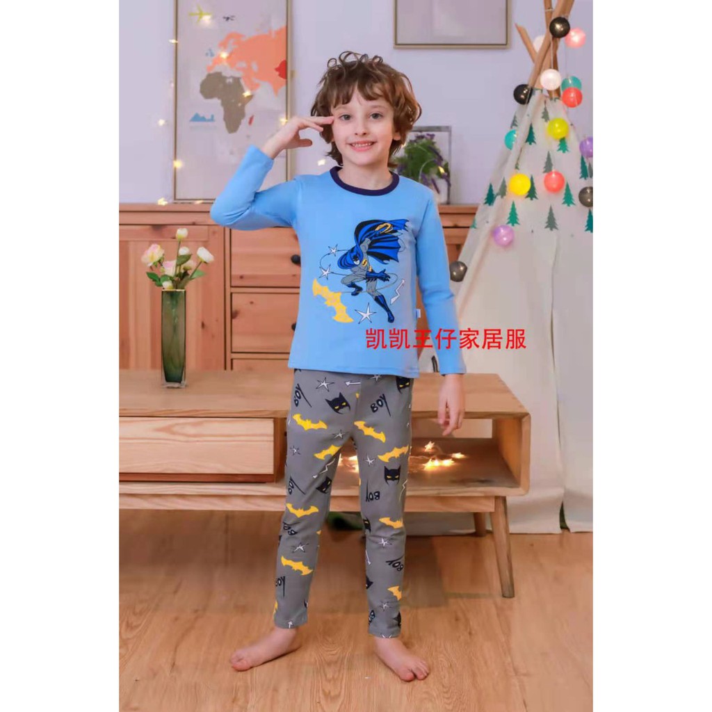 Bộ dài tay bé trai KAIKAI hàng quảng châu sịn sò loại 1 chất mềm mịn mát thấm mồ hôi mặc khi nằm điều hòa và thu đông