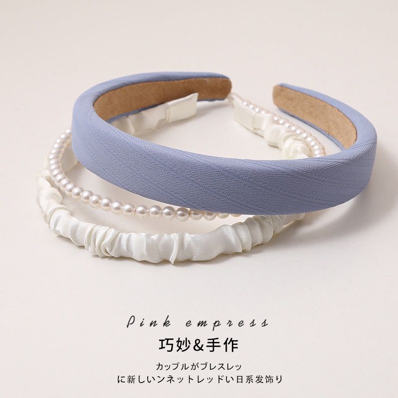 Băng Đô Cài Tóc Đính Ngọc Trai Nhân Tạo Phong Cách Pháp Thời Trang Mùa Hè Cho Nữ