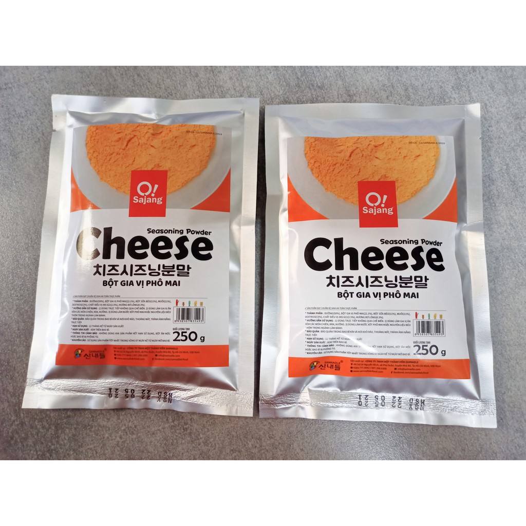combo 500g bánh gạo hoa sao tim + 500g tok nhân phô mai +bột phô mai Cheese 250g cao cấp