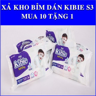 Bỉm Dán KIBIE SIZE S3 (1 Túi 3 Miếng, Mua 10 túi tặng 1 túi)