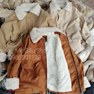 ÁO KHOÁC CỔ LÔNG NÓT LÔNG CỪU