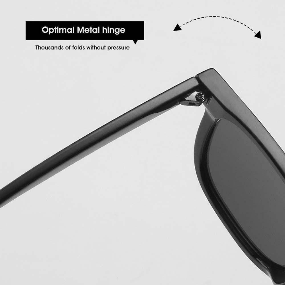 Kính Mát Gọng Vuông Lớn WMES15H Màu Đen Phong Cách Cổ Điển Thời Trang Cho Nam Và Nữ