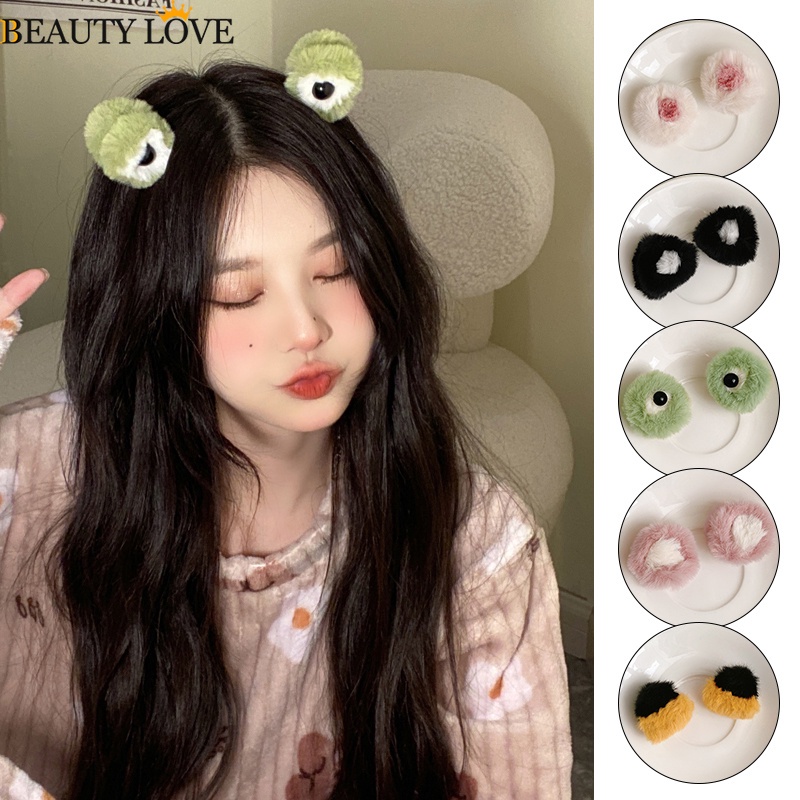 1 Cặp Kẹp Tóc Tai Thỏ Bằng Lông Nhung Dễ Thương Xinh Xắn Cho Bé Gái