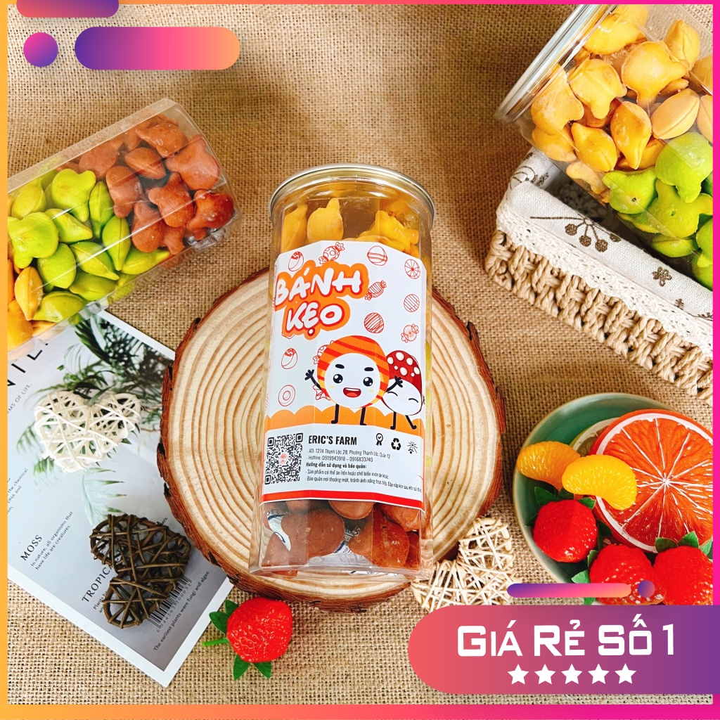 Bánh gấu nhân kem 3 vị Eric's Food 420g, ăn vặt cho bé, siêu ngon, giá rẻ