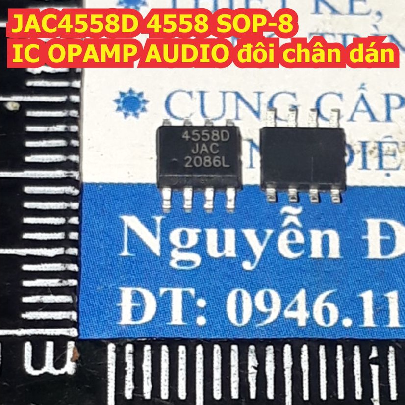 10 con JAC4558D 4558D 4558 SOP-8  IC OPAMP AUDIO đôi chân dán kde1455