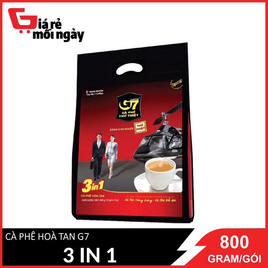 Cà Phê Gói Hòa Tan 3 in 1 G7  800g (50 x 16g)