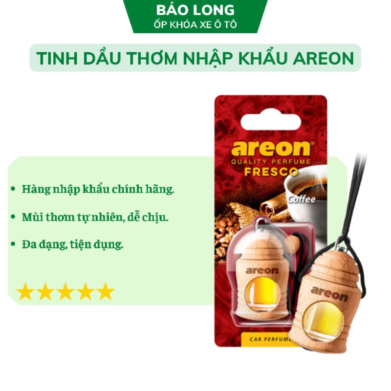 Tinh dầu treo xe cao cấp Areon - Hàng chính hãng, nhập khẩu Bulgaria