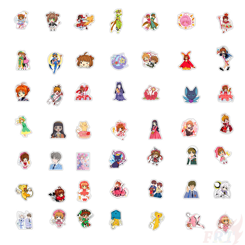 Bộ 100 hình dán anime thủ lĩnh thẻ bài Sakura