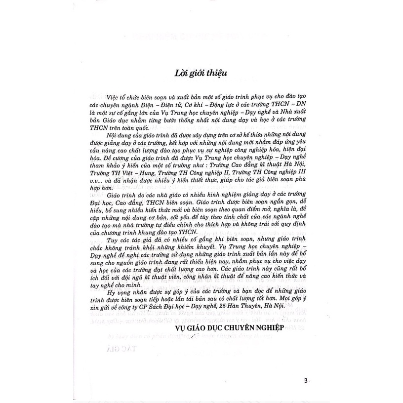 Sách - Giáo Trình Máy ĐIện ( Dùng Cho Các Trường Đào Tạo Hệ Trung Cấp Chuyên Nghiệp)