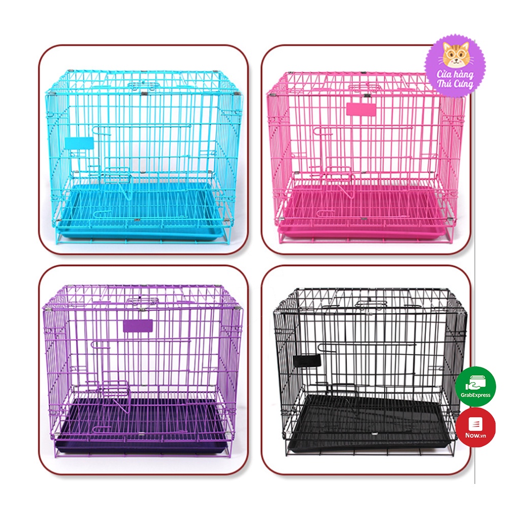 Chuồng Chó Mèo Lồng Chó Mèo Sơn Tĩnh Điện Tặng Kèm Khay Vệ Sinh - Pet Cưng