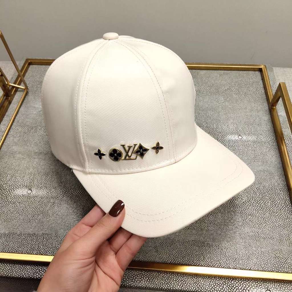 Mũ Lưỡi Trai Lv Chống Nắng In Chữ Kim Loại Thời Trang Cho Nam Và Nữ