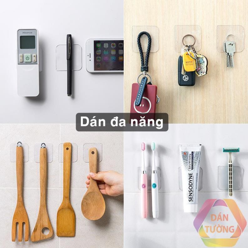 Miếng dán tường 2 mặt keo trong siêu chắc dự phòng cho kệ remote , kệ xà bông, dán tranh chịu lực cao, chống thấm nước