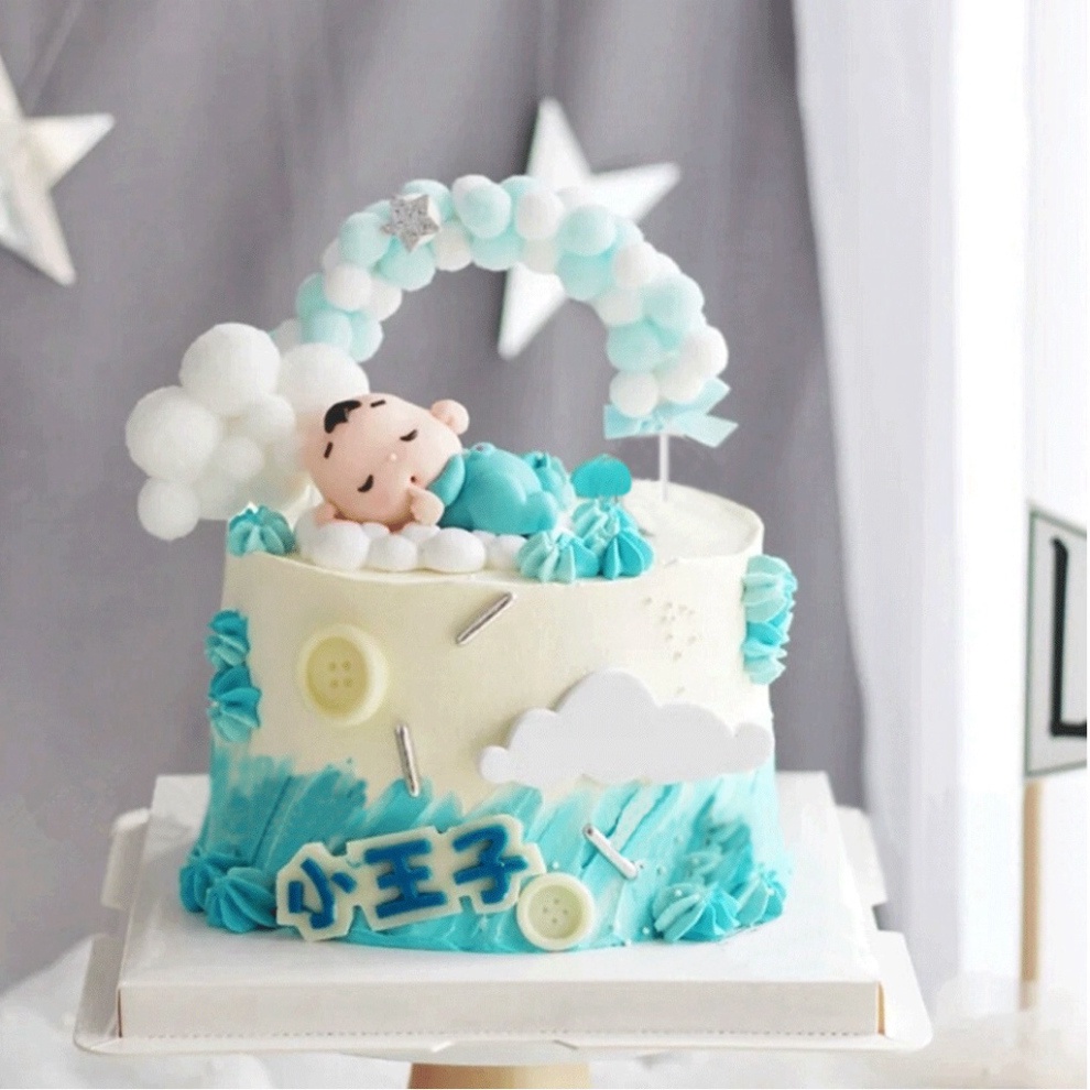 trang trí bánh kem [FREESHIP❤️] Tượng silicon EM BÉ THÔI NÔI chế tác thủ công