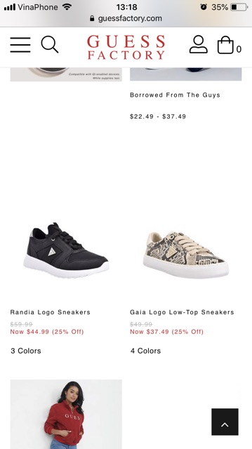 Giày thể thao GUESS RANDIA LOGO SNEAKERS Chính Hãng
