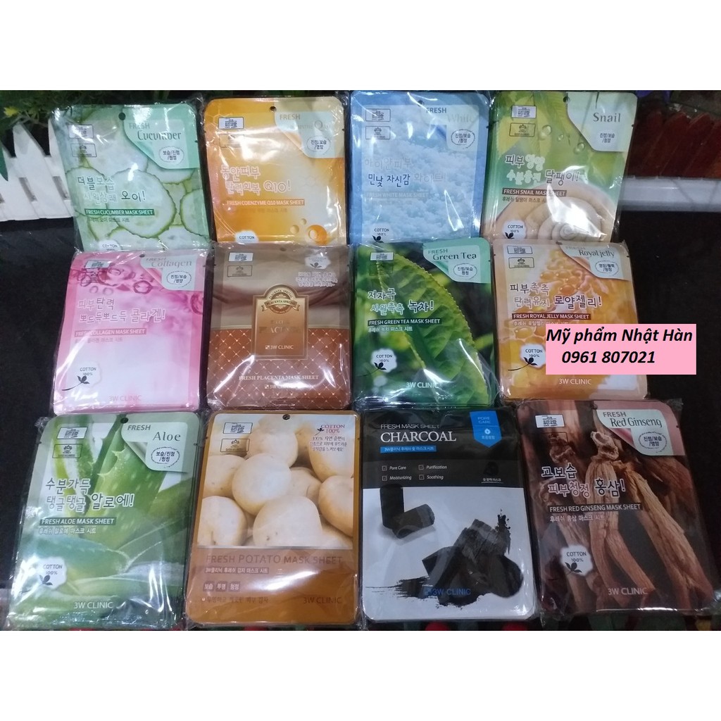 Mặt nạ 3W Clinic bộ 10 miếng ( 1 mùi)