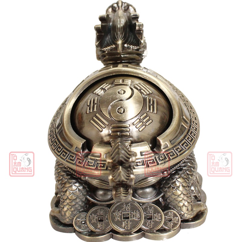Gạt tàn Tỳ Hưu đồng 18.5cm phong thủy hình độc lạ may mắn tài lộc- trang trí phòng khách, bàn làm việc, kinh doanh